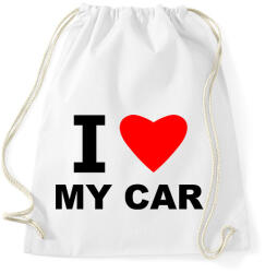 printfashion I love my car - Sportzsák, Tornazsák - Fehér (2224026)