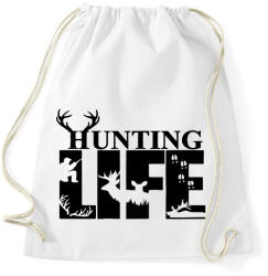 printfashion Hunting Life - Sportzsák, Tornazsák - Fehér (2404866)