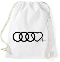 printfashion AUDI Love - Sportzsák, Tornazsák - Fehér (380613)