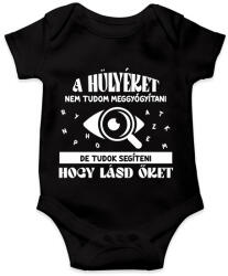 printfashion Segítek, hogy lásd a hülyéket - Baba Body - Fekete (12647304)