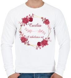 printfashion Cecília - Férfi pulóver - Fehér (3675838)