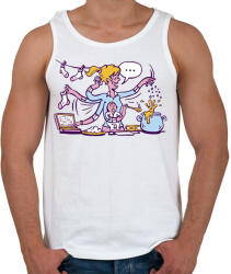 printfashion Szuper anya - Férfi atléta - Fehér (13996989)
