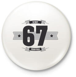 printfashion b-day-67-dark-lightgrey - Kitűző, hűtőmágnes - Fehér (3076420)