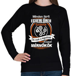 printfashion Mérnökök - Női pulóver - Fekete (951869)
