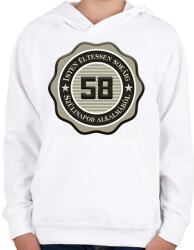 printfashion 58 - Gyerek kapucnis pulóver - Fehér (7216279)