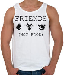 printfashion FRIENDS, NOT FOOD. - Férfi atléta - Fehér (281477)