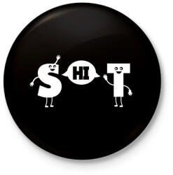 printfashion HI - Kitűző, hűtőmágnes - Fekete (3092110)