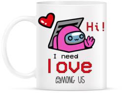 printfashion Among us - I need love - Bögre - Fehér (4799947)