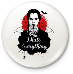 printfashion i hate everything - Kitűző, hűtőmágnes - Fehér (3090122)