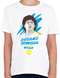 printfashion Diego Maradona 2 - Gyerek póló - Fehér (4089952)