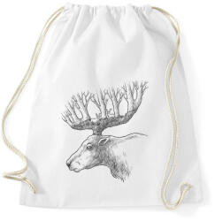 printfashion Deer drawing - Sportzsák, Tornazsák - Fehér (1751515)