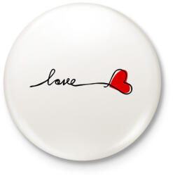 printfashion Love me - Kitűző, hűtőmágnes - Fehér (6062560)