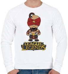 printfashion LOL Lee Sin - Férfi pulóver - Fehér (1811593)