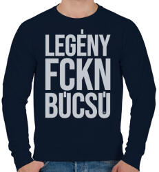 printfashion Legény fckn búcsú - Férfi pulóver - Sötétkék (13181380)