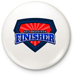 printfashion HALF MARATHON FINISHER - Kitűző, hűtőmágnes - Fehér (9539355)