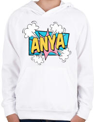 printfashion Anya - Gyerek kapucnis pulóver - Fehér (11808494)