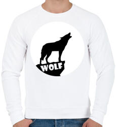 printfashion Farkas hold - Férfi pulóver - Fehér (5037511)