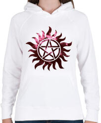 printfashion Supernatural (Odaát) - Női kapucnis pulóver - Fehér (16304684)