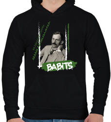 printfashion Babits Mihály - Férfi kapucnis pulóver - Fekete (9956195)
