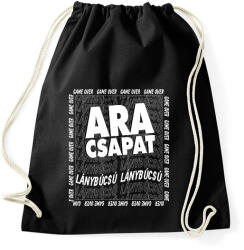 printfashion Ara csapat -Lánybúcsú - Sportzsák, Tornazsák - Fekete (7263942)