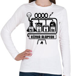printfashion Pálinka kémia alapfok - Női hosszú ujjú póló - Fehér (13711510)