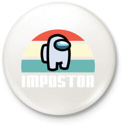 printfashion Retro Impostor - Kitűző, hűtőmágnes - Fehér (4065769)