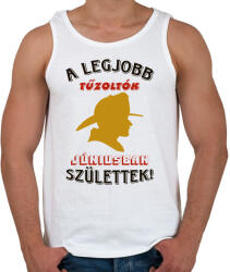printfashion Tűzoltó szülinapja június - Férfi atléta - Fehér (5775680)