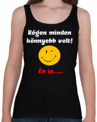 printfashion Régen minden könnyebb volt - Női atléta - Fekete (1528471)
