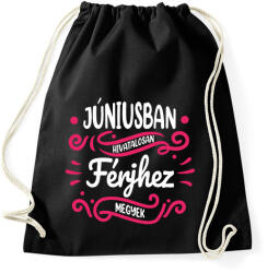 printfashion Férjhez megyek - Hónappal - Sportzsák, Tornazsák - Fekete (7263943)