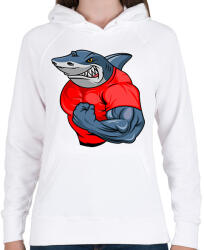 printfashion Kigyúrt cápa - Női kapucnis pulóver - Fehér (13187602)