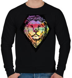 printfashion Liony - Férfi pulóver - Fekete (361586)