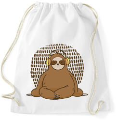 printfashion Lajhár fejhallgatóval - Sportzsák, Tornazsák - Fehér (7564745)