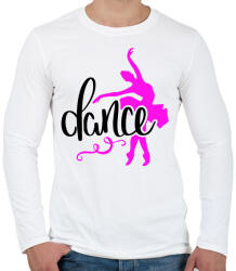 printfashion Balett táncos - Férfi hosszú ujjú póló - Fehér (1232769)