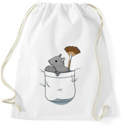 printfashion Mókus zsebben - Sportzsák, Tornazsák - Fehér (16002495)