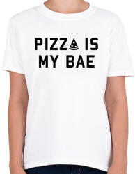 printfashion Pizza is my Bae - Gyerek póló - Fehér (1570889)