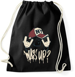 printfashion Was up? - Sportzsák, Tornazsák - Fekete (2918523)