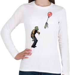 printfashion Zombie boy - Női hosszú ujjú póló - Fehér (1859545)