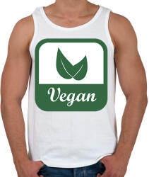 printfashion Vegán logó - Férfi atléta - Fehér (12695233)