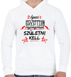 printfashion Led Zeppelin - Férfi kapucnis pulóver - Fehér (2686677)