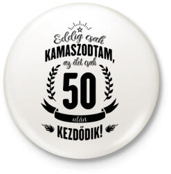 printfashion kamasz-50-black - Kitűző, hűtőmágnes - Fehér (3076770)