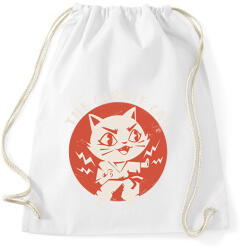 printfashion Karatés cica - Sportzsák, Tornazsák - Fehér (12100155)