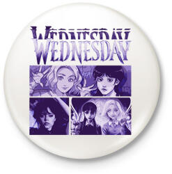 printfashion Wednesday - Kitűző, hűtőmágnes - Fehér (13663169)