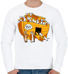 printfashion Cicafüggőség -Mózes - Férfi pulóver - Fehér (15993594)