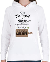 printfashion Én vagyok a kések ura. - Női kapucnis pulóver - Fehér (270705)