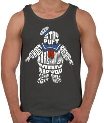 printfashion Mályvacukor ember - Férfi atléta - Sötétszürke (82717)