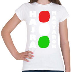 printfashion Hajrá Magyarok! - Női póló - Fehér (16185046)