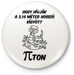 printfashion Matek kígyó - Kitűző, hűtőmágnes - Fehér (15620493)