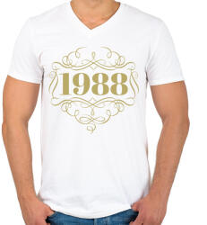 printfashion 1988 - Férfi V-nyakú póló - Fehér (4456382)