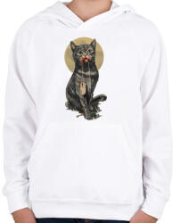 printfashion Macska-egér - Gyerek kapucnis pulóver - Fehér (2051506)