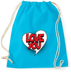 printfashion Szeretlek - Sportzsák, Tornazsák - Surf blue (4255265)